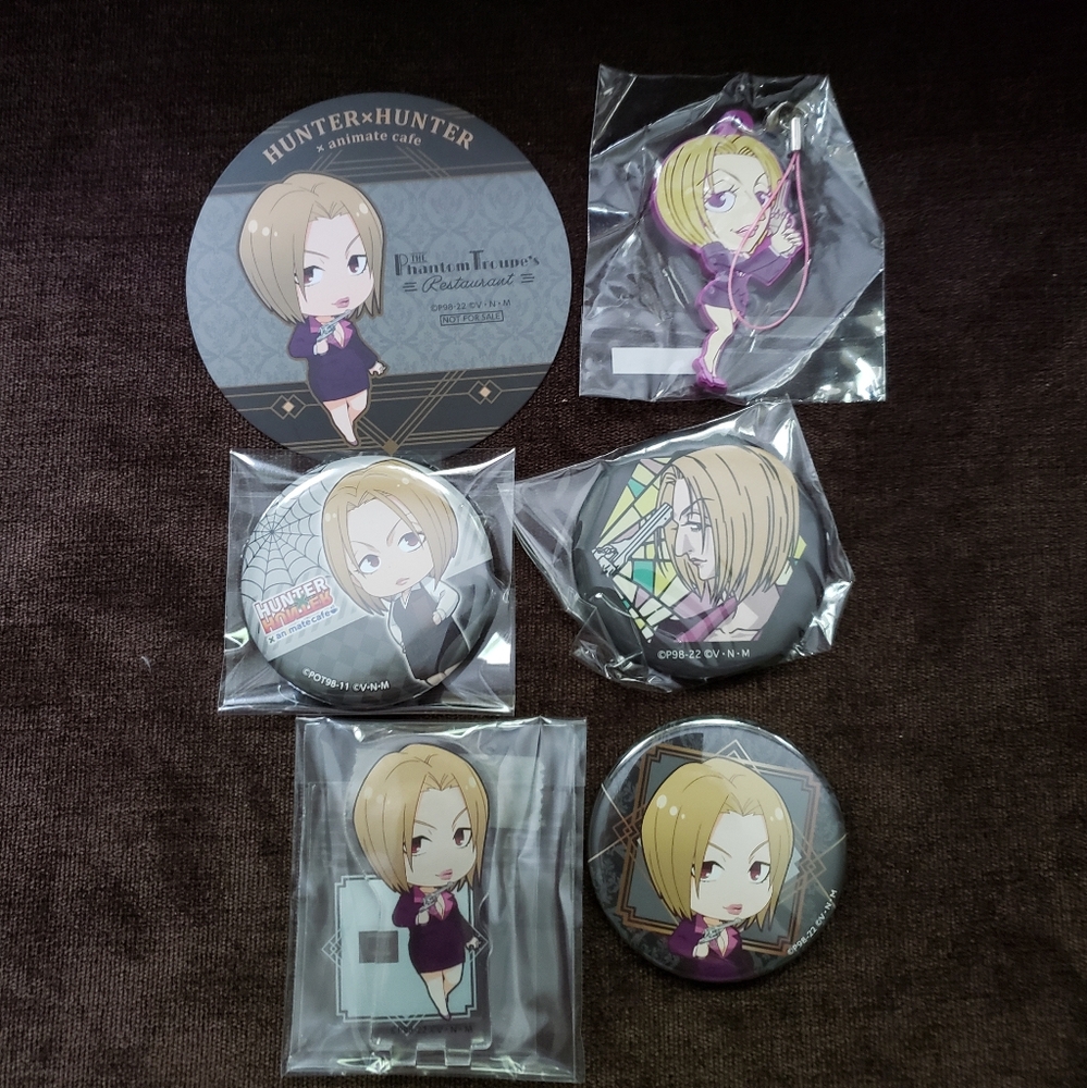 Hunter x Hunter Anime Pakunoda Pin Coaster Keychain Standee Bundle Lot